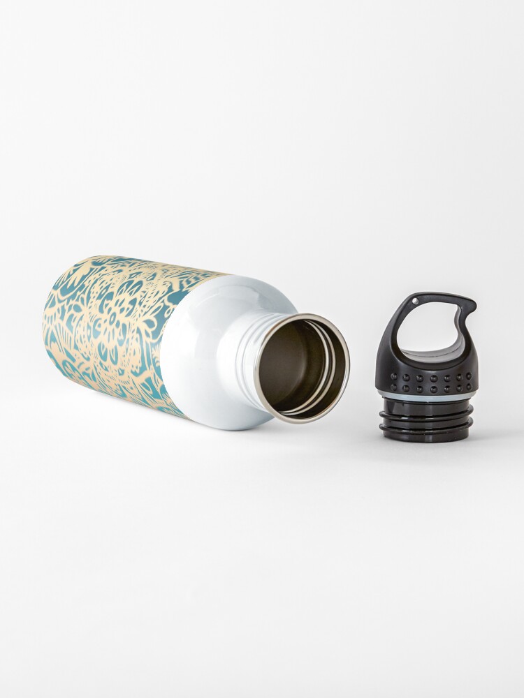 Alternate view of Teal Green and Gold Mandala Pattern Water Bottle
