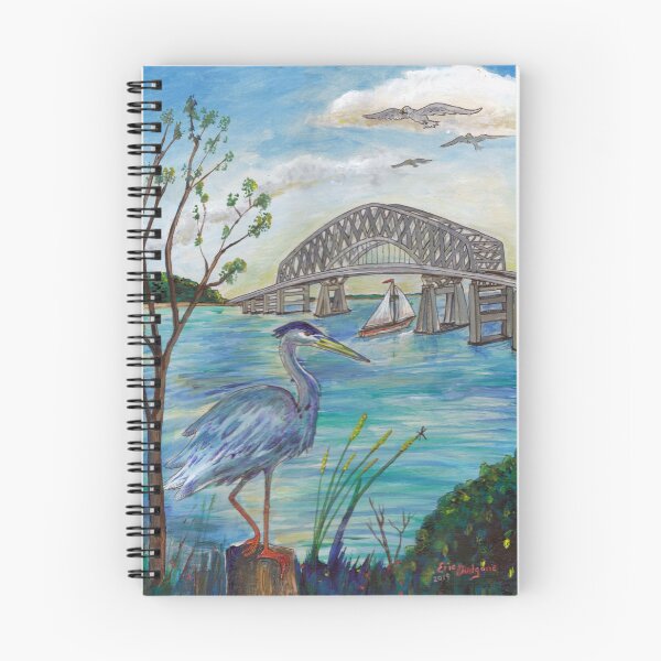 Item preview, Blue heron by Key bridge designed and sold by DarkRubyMoon.