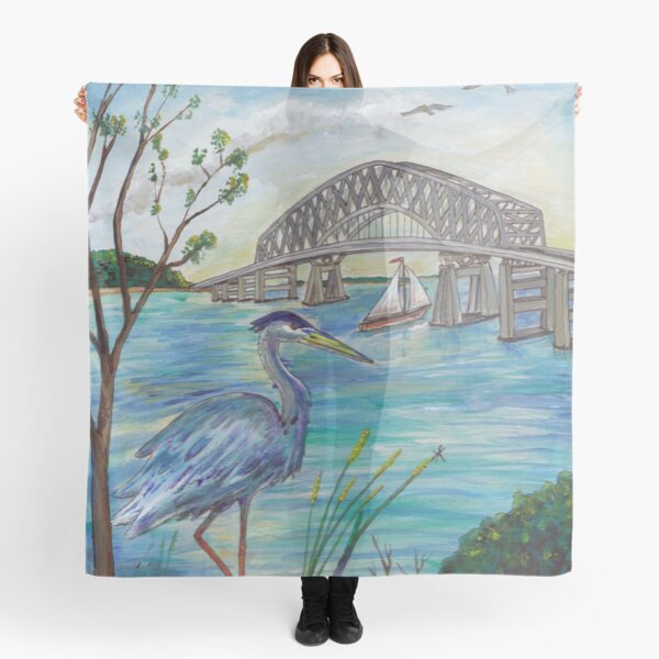 Blue heron by Key bridge Scarf