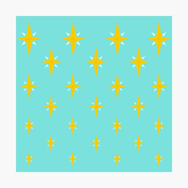 Item preview, Golden Starbursts in Turquoise designed and sold by Christine Crawford.