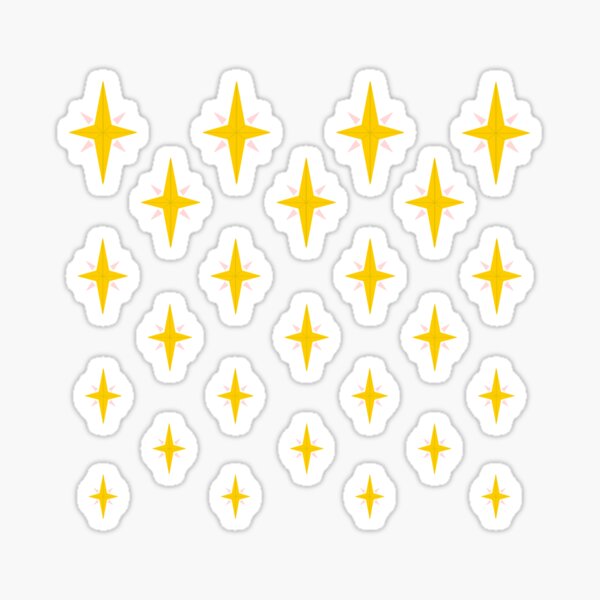 Golden Starbursts in Pink Sticker