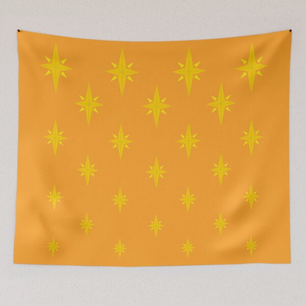 Item preview, Golden Starbursts in Orange designed and sold by Christine Crawford.