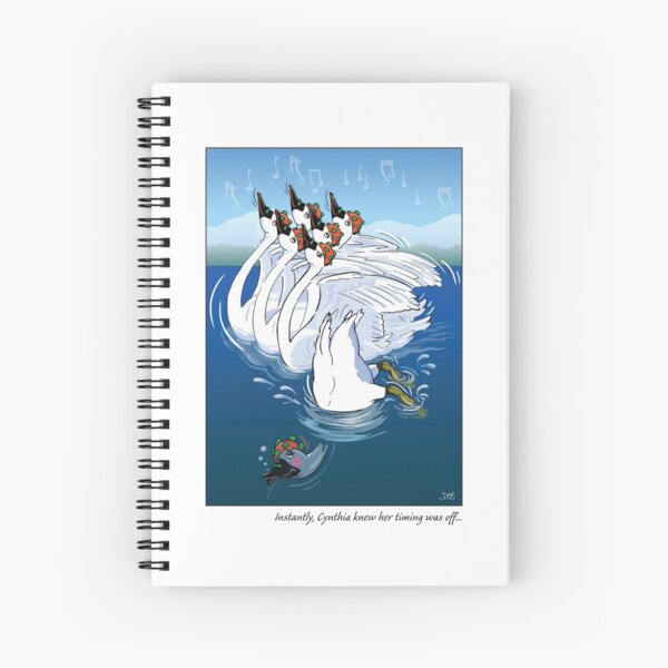 Seven Swans A Swimmin' Spiral Notebook
