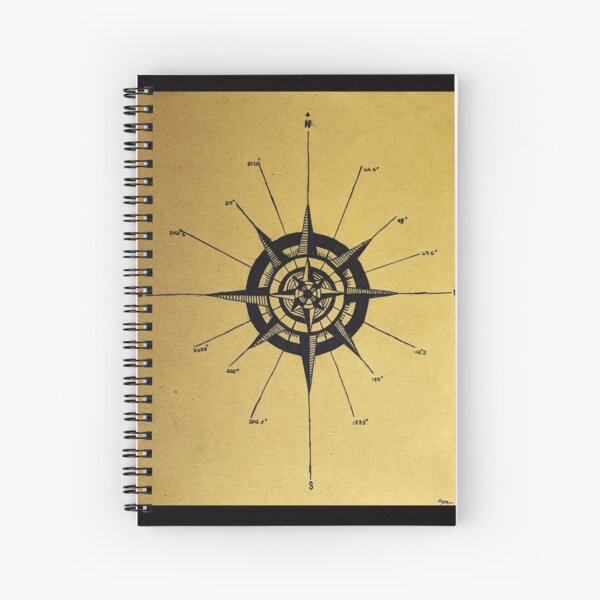Nautical Compass Spiral Notebook