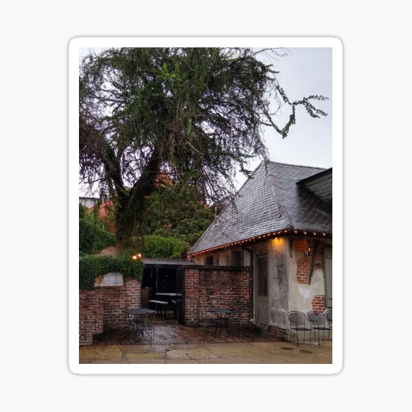 Courtyard at Lafitte's Blacksmith Shop Sticker