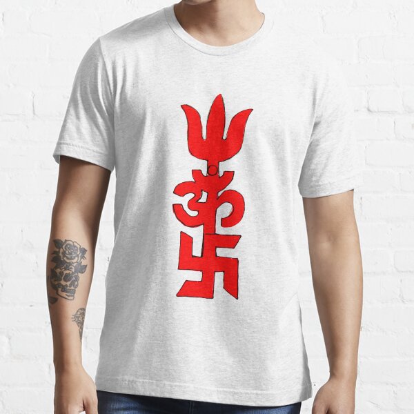 Brilliant Red Hindu Symbol depicting Power Peace Prosperity Essential T-Shirt