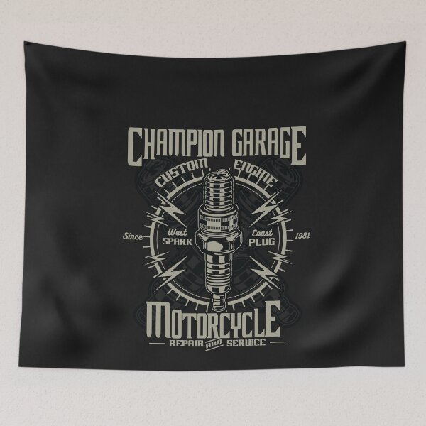 Item preview, Champion Garage Motorcycle Repair designed and sold by GraffitiBox.