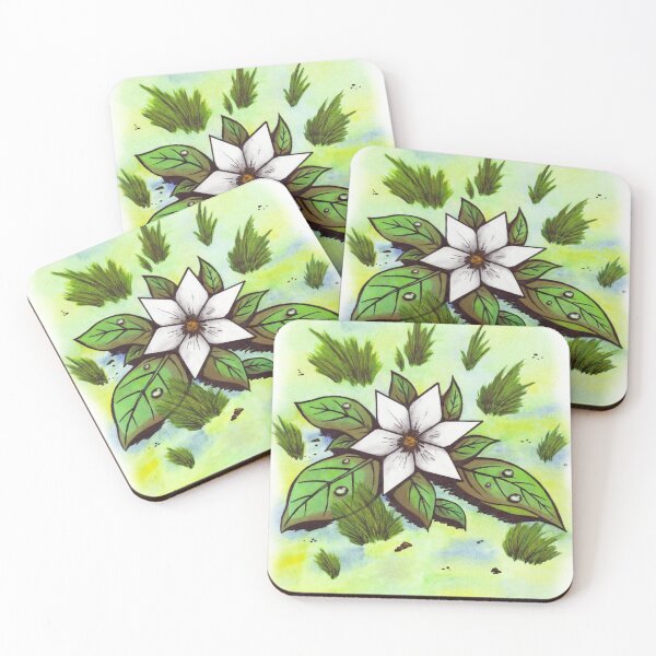 Item preview, watercolour painting illustration star shaped flower in grass  designed and sold by Jonah Augustin Gray.