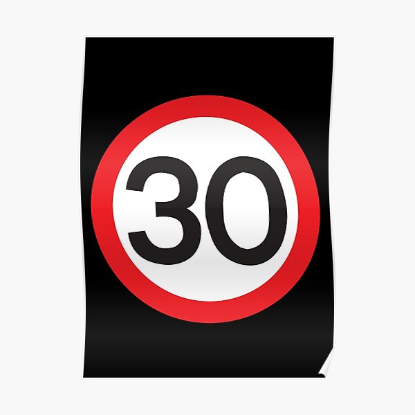 30 Max Speed Poster