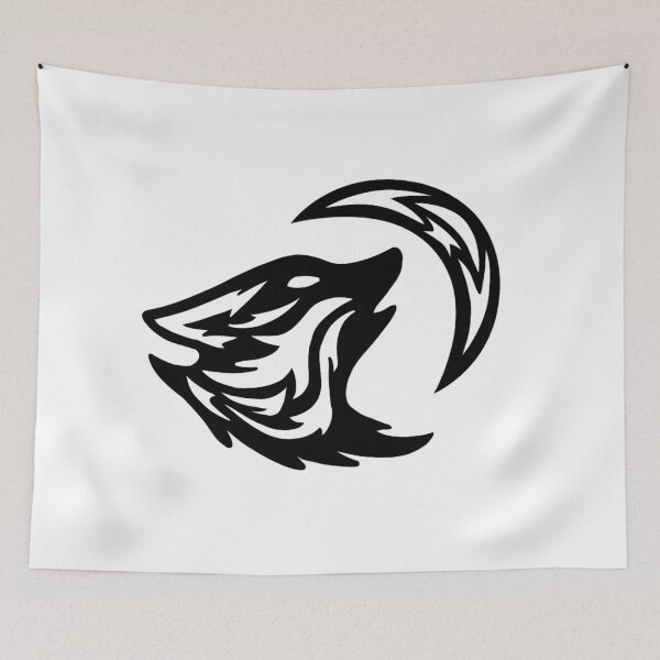 Item preview, Tribal Howling Wolf Tattoo designed and sold by BiscuitSnack.
