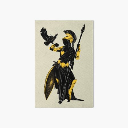 Goddess Athena Promachos Greek Mythology Art Board Print for Sale by  kurampies