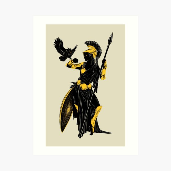 Athena Silhouette Art Print