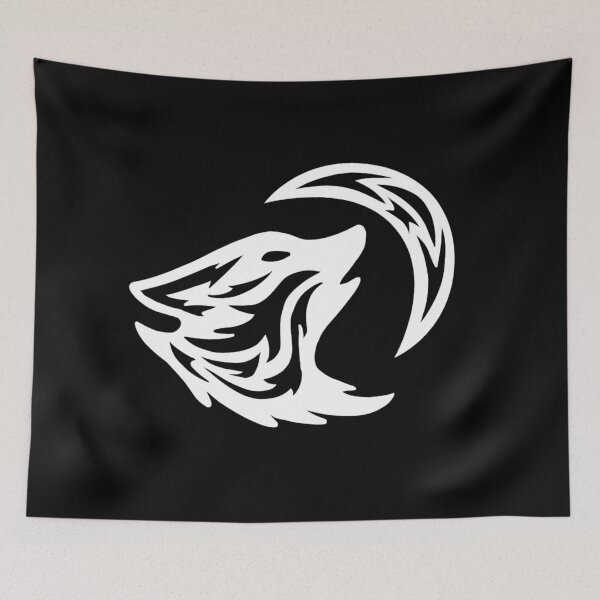 Item preview, Tribal White Howling Wolf Tattoo designed and sold by BiscuitSnack.