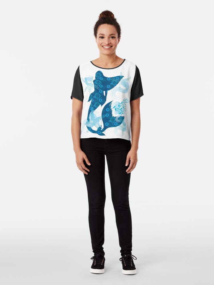 Alternate view of Mermaid Starfish Underwater Chiffon Top