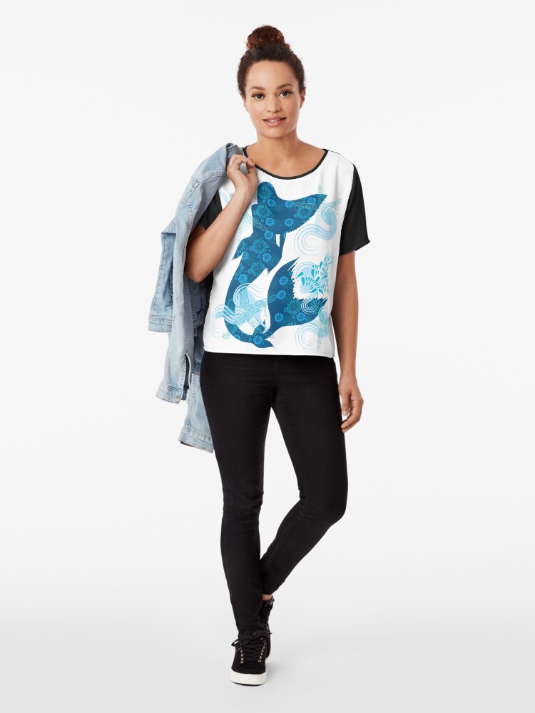 Alternate view of Mermaid Starfish Underwater Chiffon Top