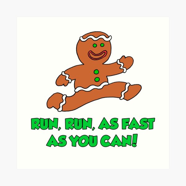 Gingerbread Man Wall Art Redbubble Gingerbread Man Wall Art Redbubble