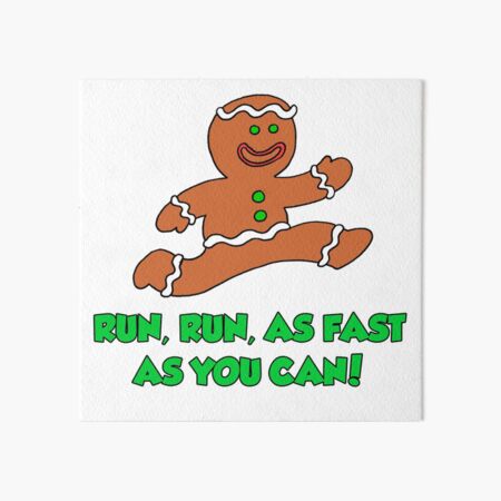 Gingerbread Man Art Board Prints Redbubble