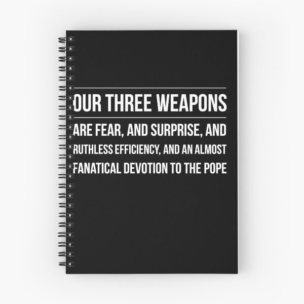 Item preview, Three weapons. Fear. Surprise. Fanatical devotion to the pope. designed and sold by PODLizardWizard.
