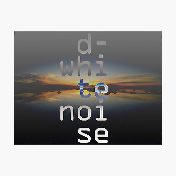 D-White Noise - sunset beach stack - merch Photographic Print