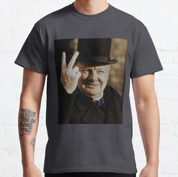 Vista previa del artículo con la obra «Winston Churchill - ¡V por la victoria!», diseñado y vendido por RogerMurdock.