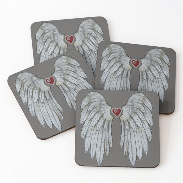 Item preview, Angel Wings and Heart / Wings / Heart / Spirit Guide  / Spiritual / Faith / Feathers / Heavenly designed and sold by artenvironments.