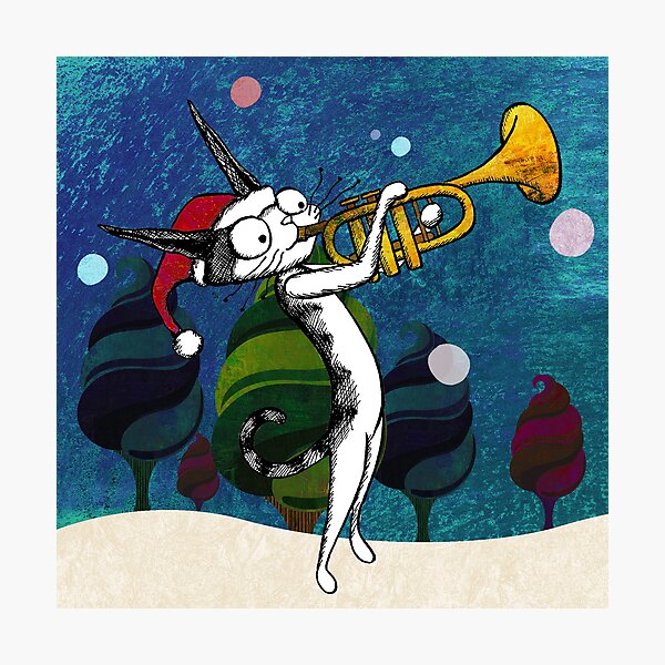 Item preview, Cat with a trumpet designed and sold by MissKoo.