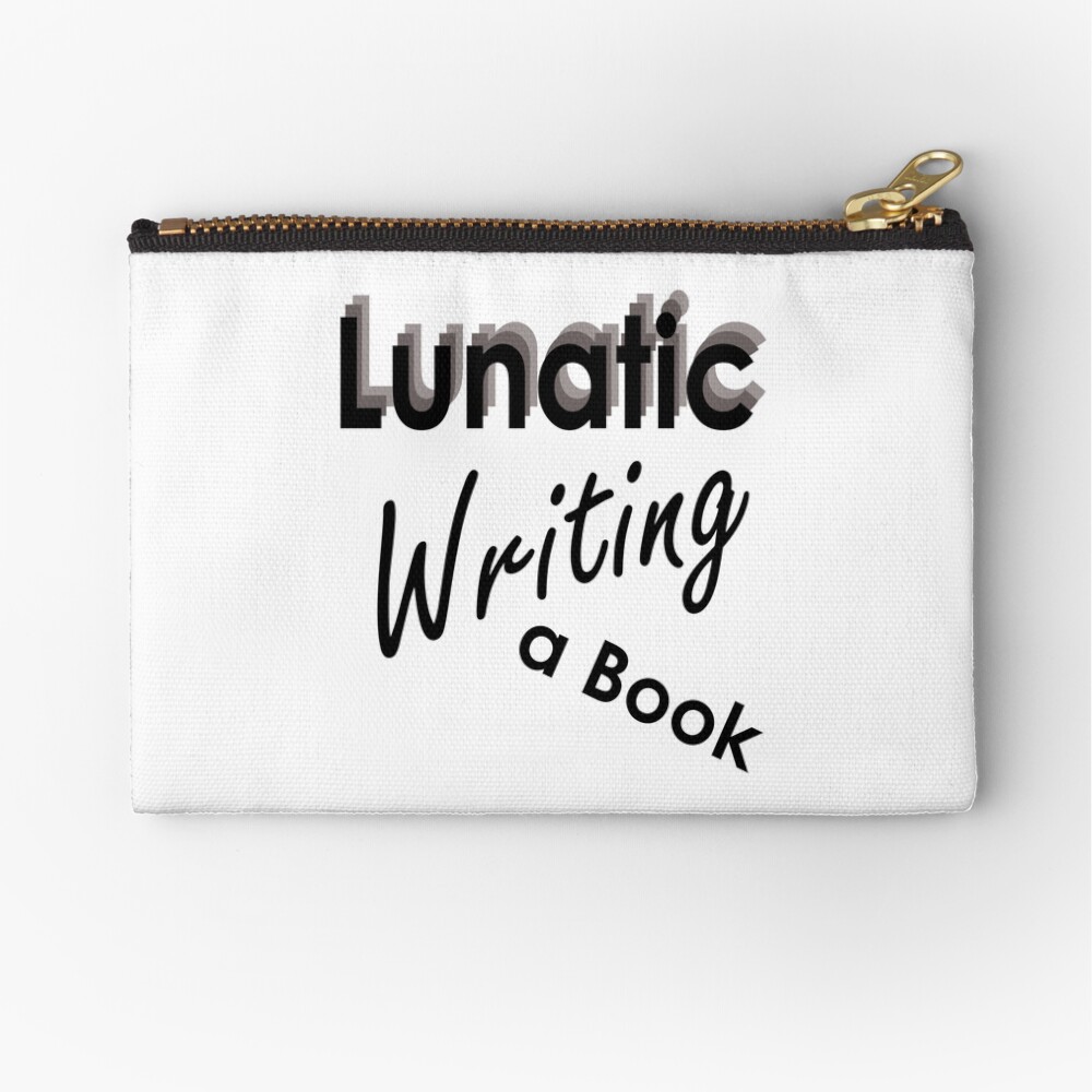 Lunatic Writing A Book - Stationery Zipper Pouch