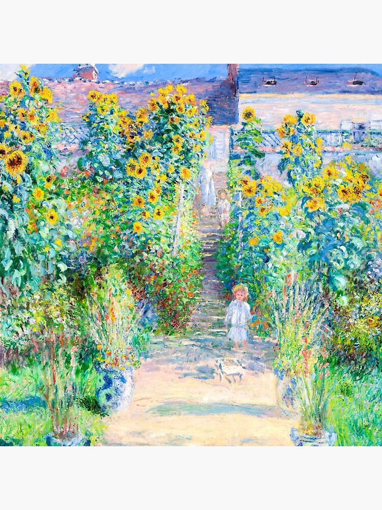 "Claude Der Garten des Künstlers in Vétheuil" Dekokissen von