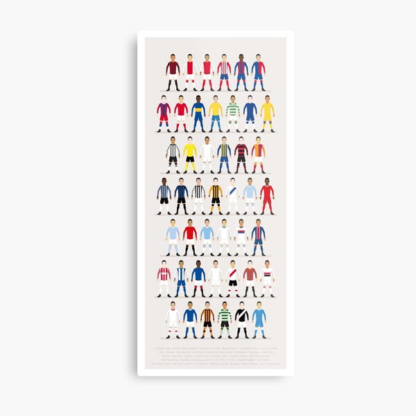 Football Kits of the World Metal Print