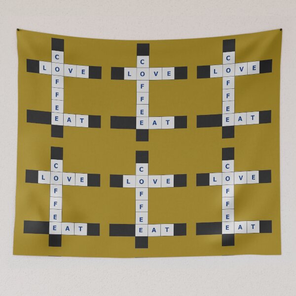 Item preview, Love, Coffee, Eat crosswords designed and sold by wagnerps.