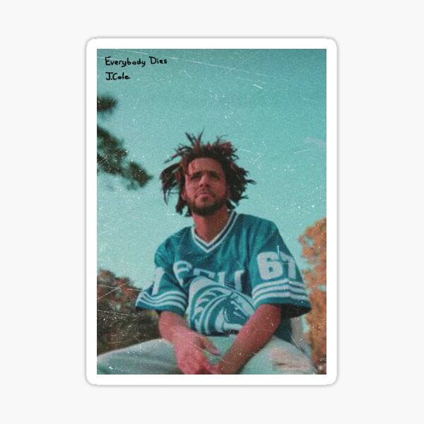 J. Cole (Writing/No Border) Sticker