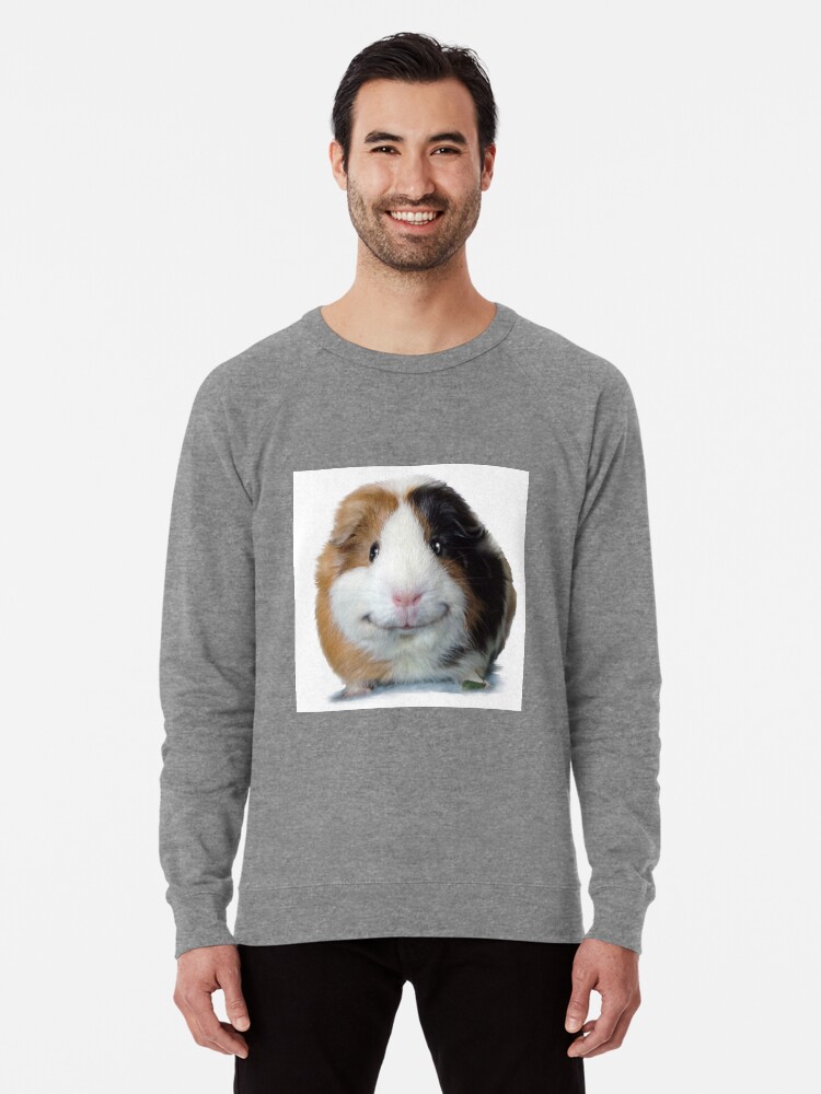 Keep Smiling with Angeelo the Guinea Pig! Lightweight Sweatshirt