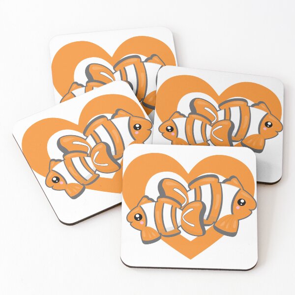 Item preview, Cute Clownfish Heart designed and sold by eternallygifted.