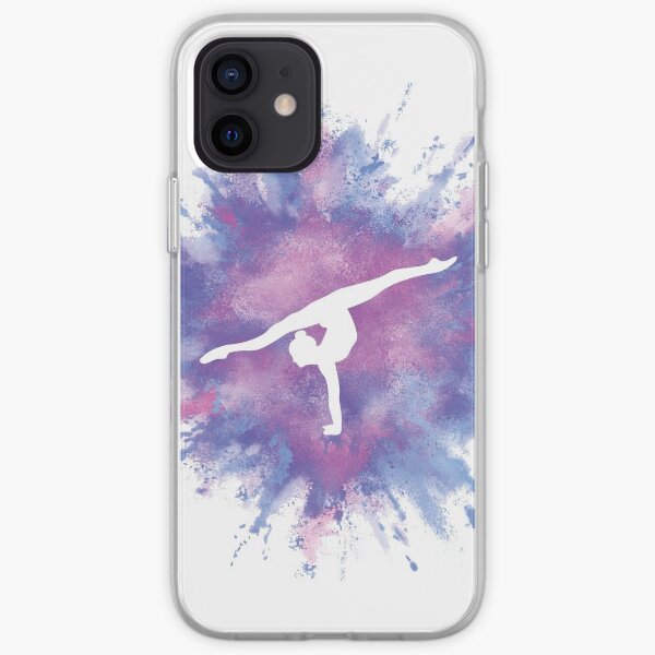 Gimnasta Rainbow Explosion Rosa Azul Funda blanda para iPhone