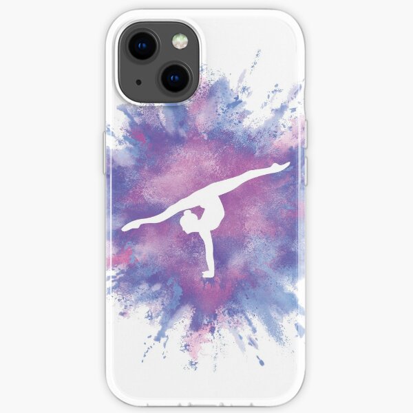 Gymnast Rainbow Explosion Pink Blue iPhone Soft Case