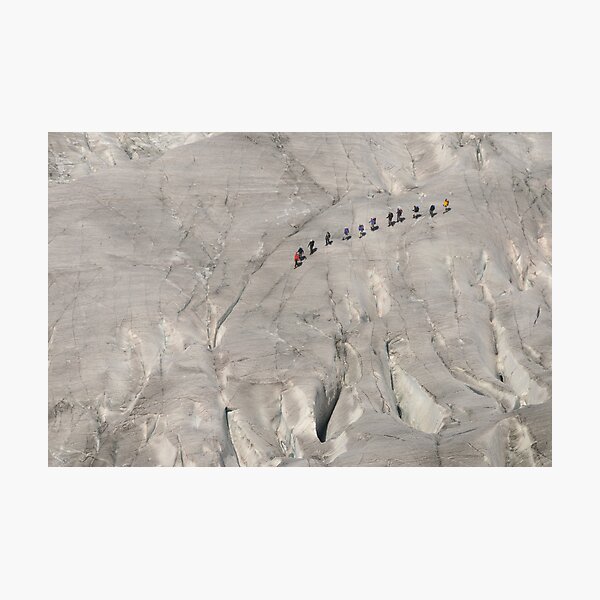 Item preview, Hikers on a glacier, Switzerland designed and sold by Catherine Ames.