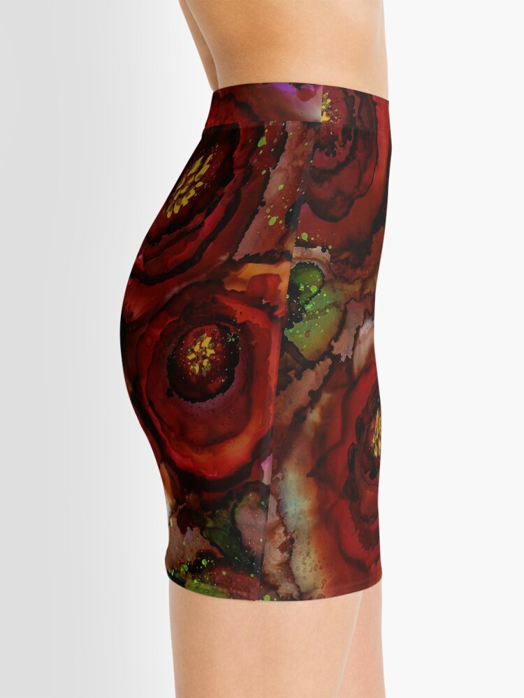Alternate view of Big Red Blooming Roses Mini Skirt