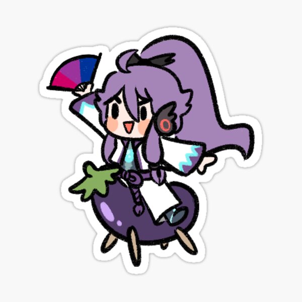 Eggplant samurai (Bi vers) Sticker