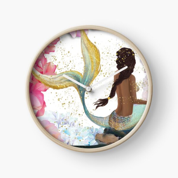 Mermaid Colors Clock