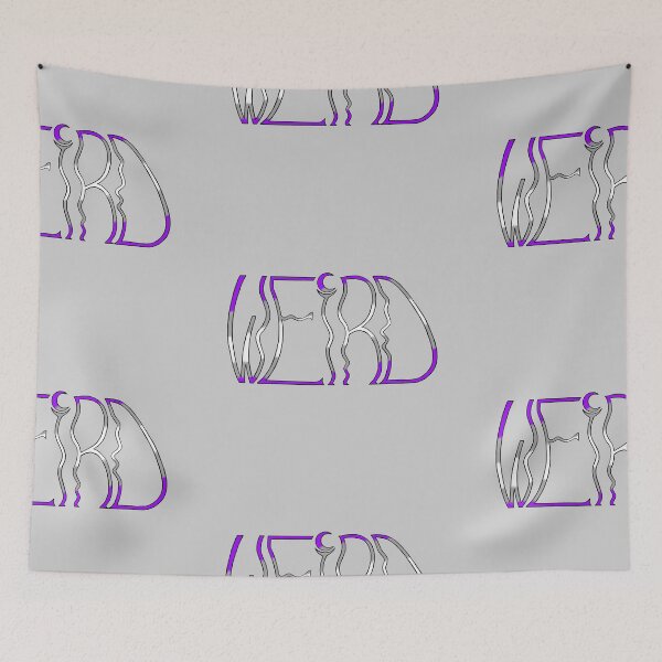 Item preview, Grey-Asexual "Weird" in thin wobbly letters designed and sold by WeirdArtsyLou.