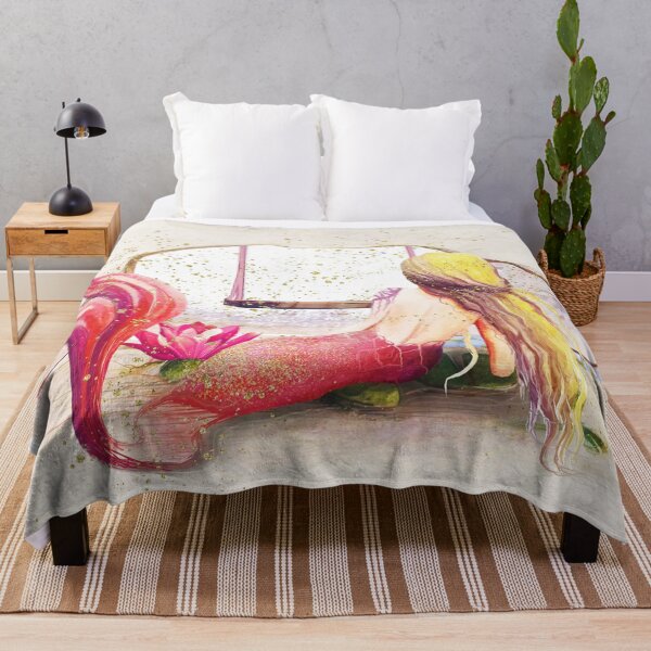 Mermaid Colors Throw Blanket