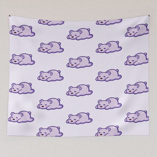 Item preview, Sleepy Violet Bear designed and sold by vanillaroseart.