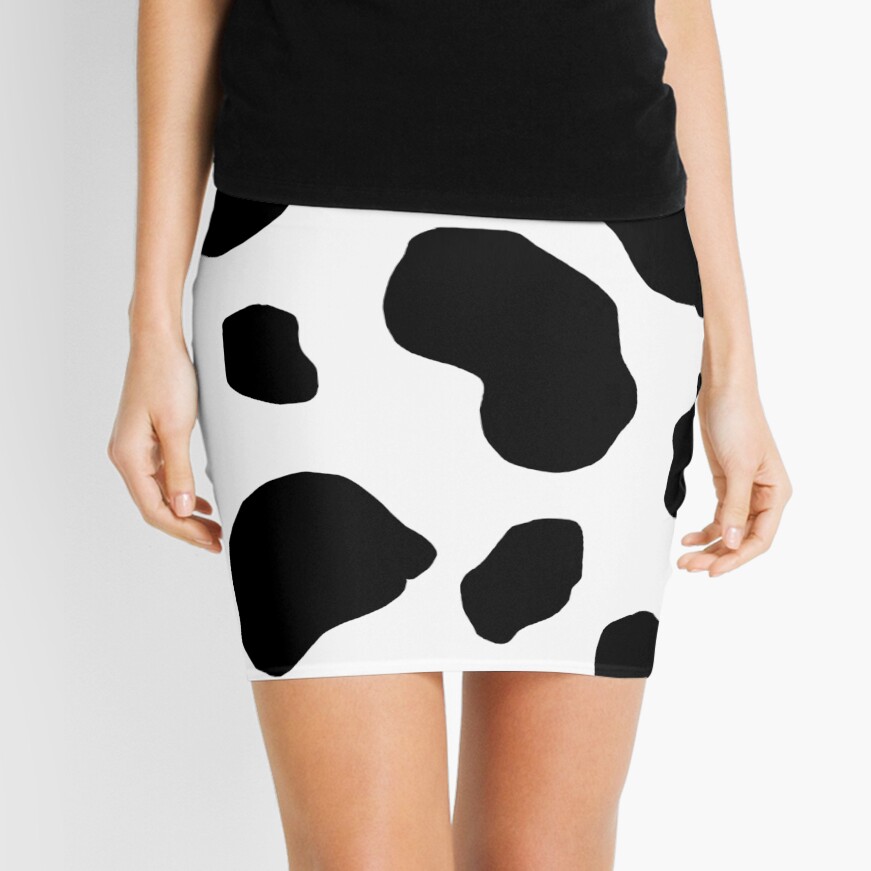 Cow Print Mini Skirt