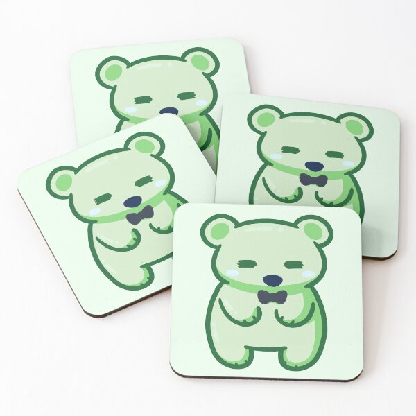 Item preview, Fancy Bowtie Green Bear designed and sold by vanillaroseart.