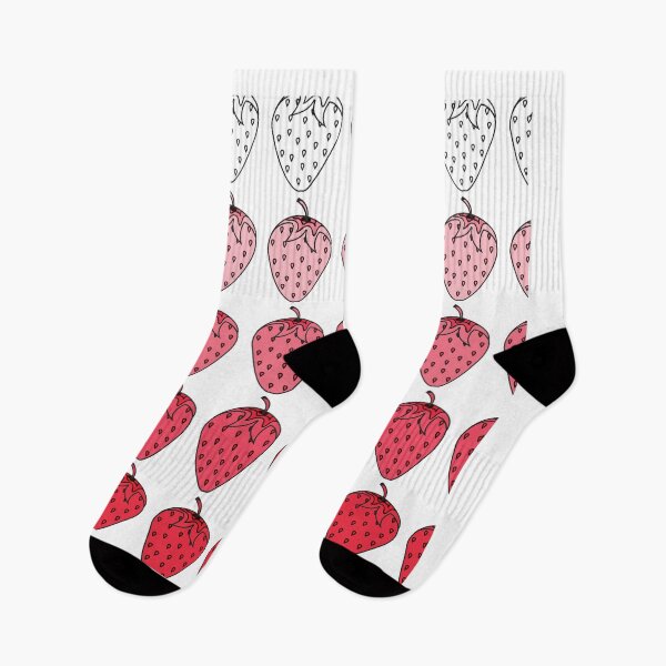 Item preview, White, Pink and Red Strawberry Pattern designed and sold by acarrollton.