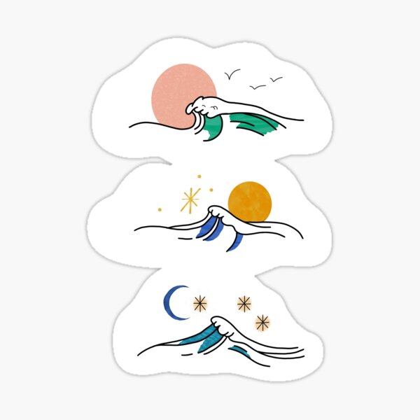 Waves Sticker