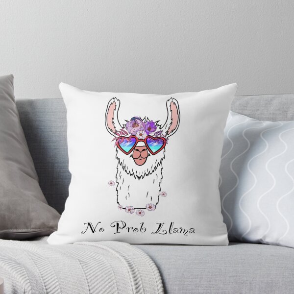 Item preview, No prob llama alpaca floral heart sunglasses T-shirt  designed and sold by Tasia  Ka.