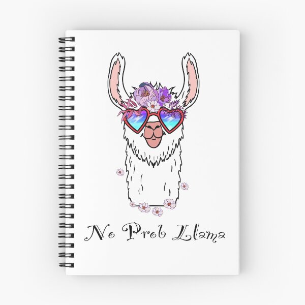 Item preview, No prob llama alpaca floral heart sunglasses T-shirt  designed and sold by Tasia  Ka.