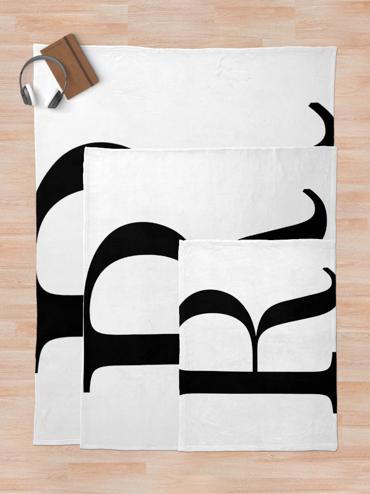 Thumbnail 5 of 6, Throw Blanket, Letter R designed and sold by marosharaf.