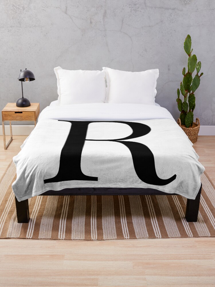 Thumbnail 1 of 6, Throw Blanket, Letter R designed and sold by marosharaf.